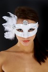 Venetiaans gezichtsmasker Cats, Wit 