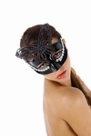 Venetiaans gezichtsmasker Aida, Zwart 